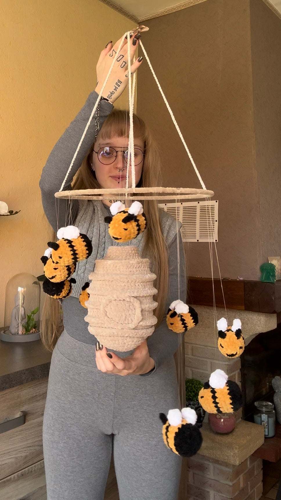 Décoration 7 Abeilles et sa Ruche