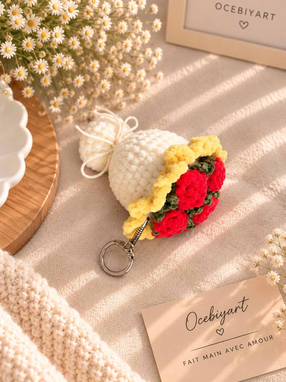 Porte clés Bouquet de fleurs