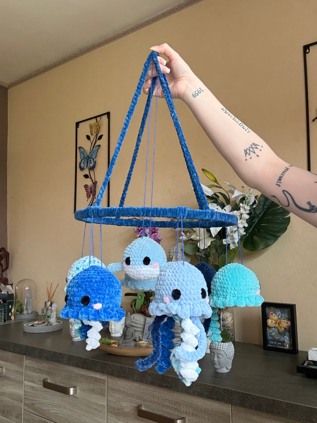 Décoration poulpe/pieuvre et baleine
