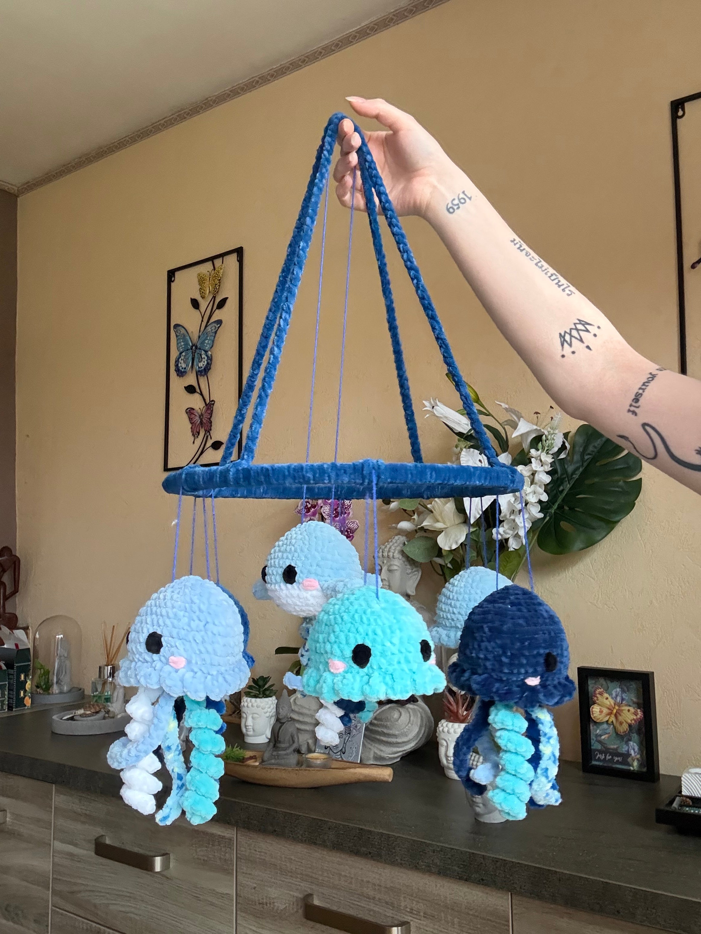 Décoration poulpe/pieuvre et baleine