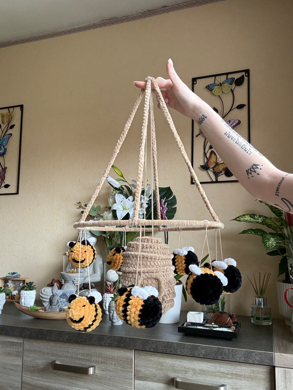 Décoration 7 Abeilles et sa Ruche