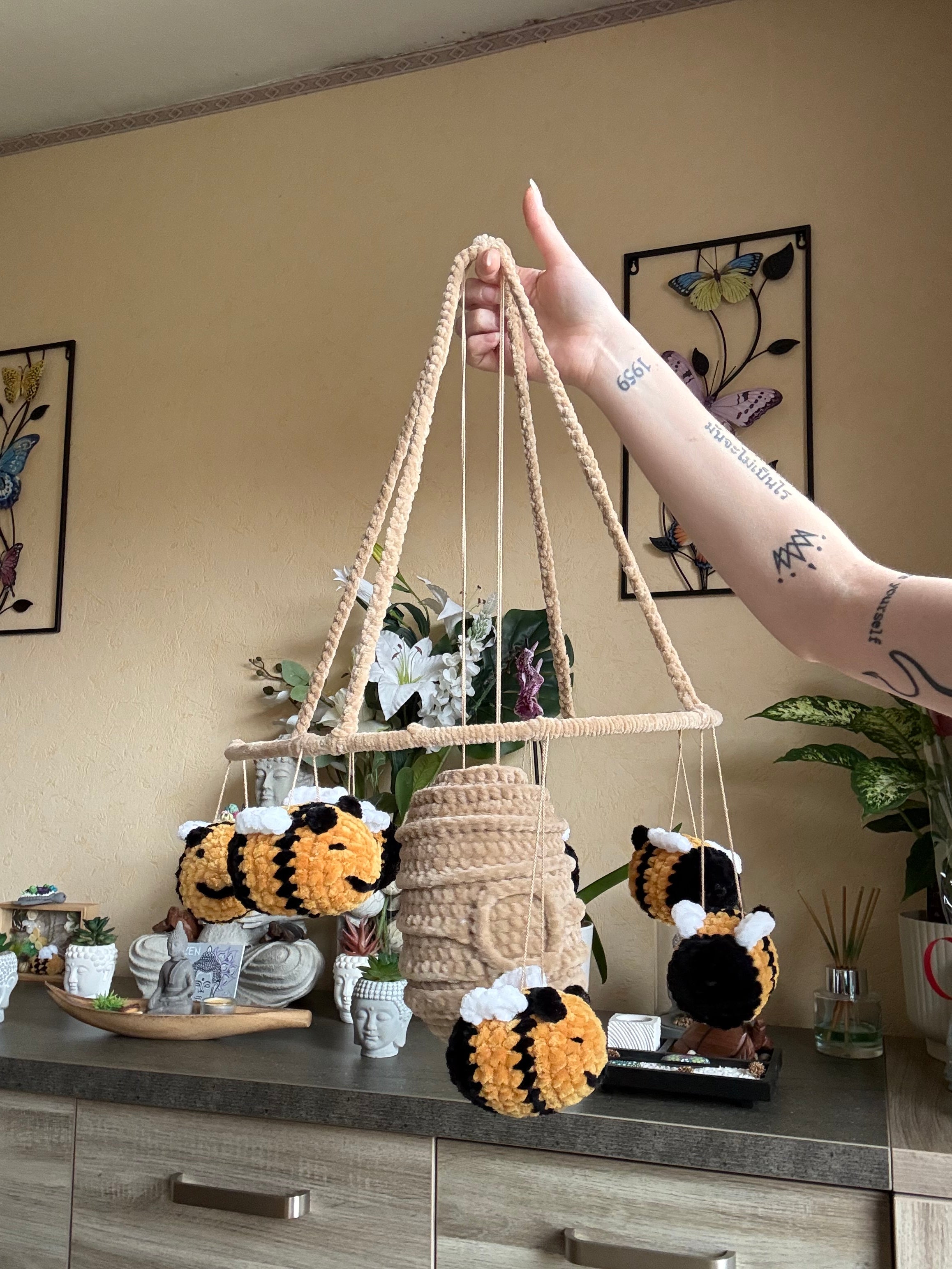 Décoration 7 Abeilles et sa Ruche