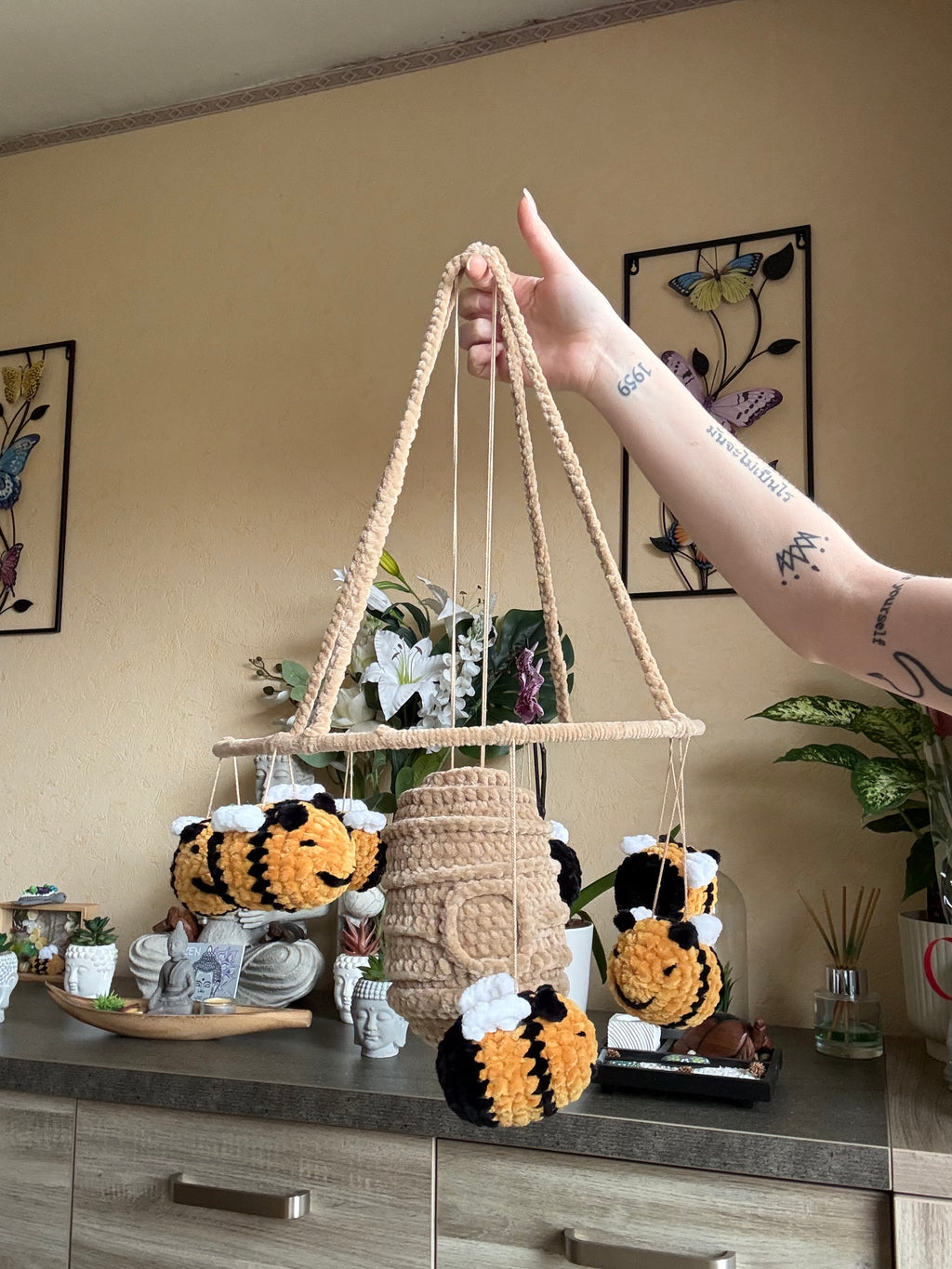 Décoration 7 Abeilles et sa Ruche