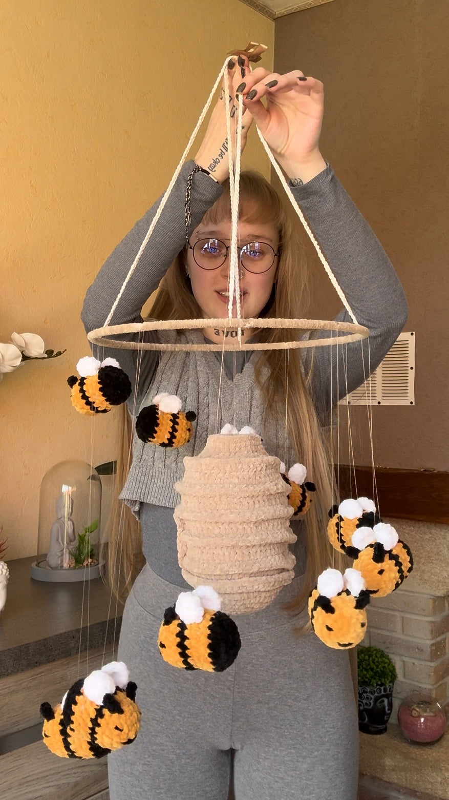 Décoration 7 Abeilles et sa Ruche