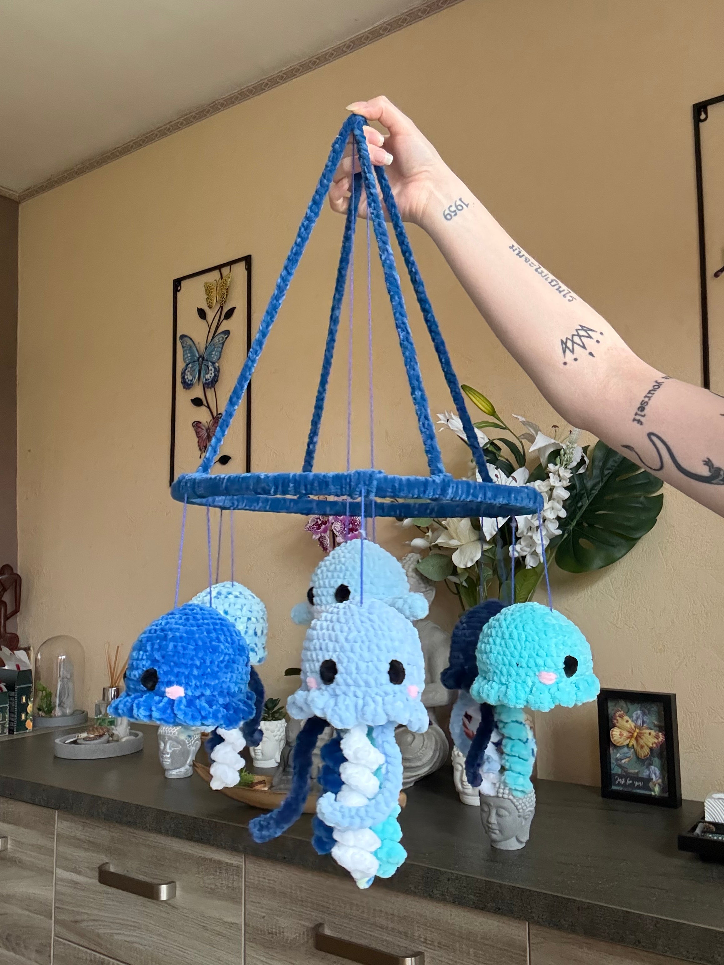 Décoration poulpe/pieuvre et baleine