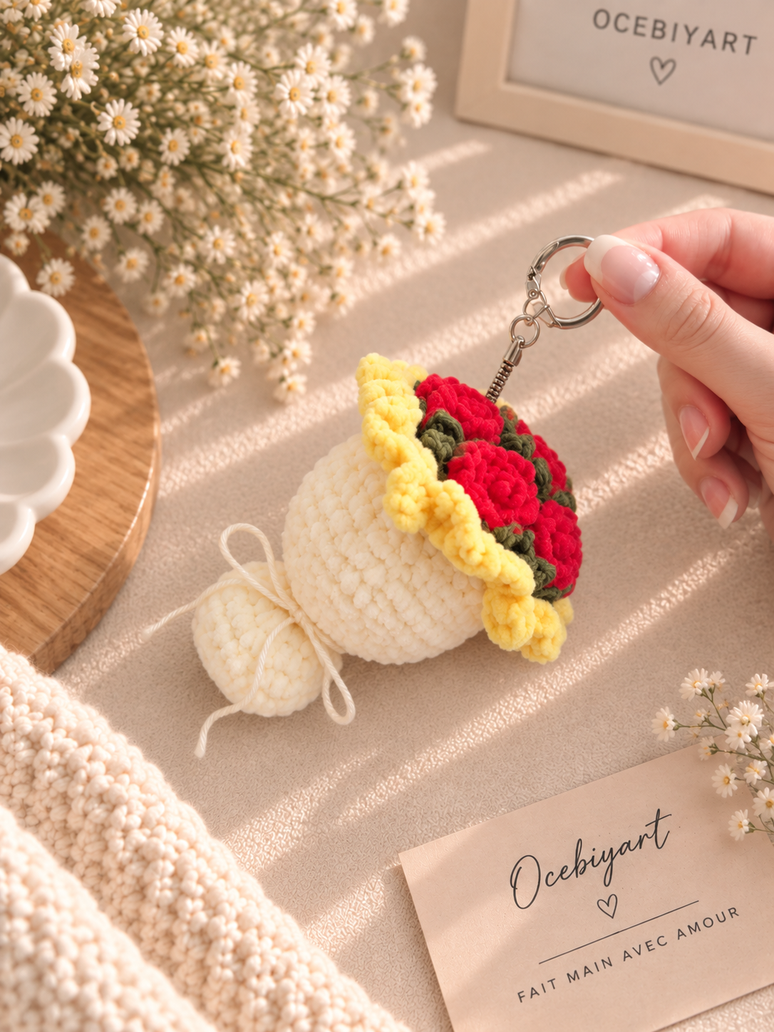 Porte clés Bouquet de fleurs