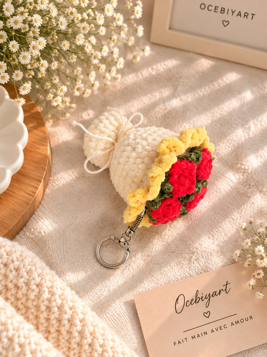 Porte clés Bouquet de fleurs