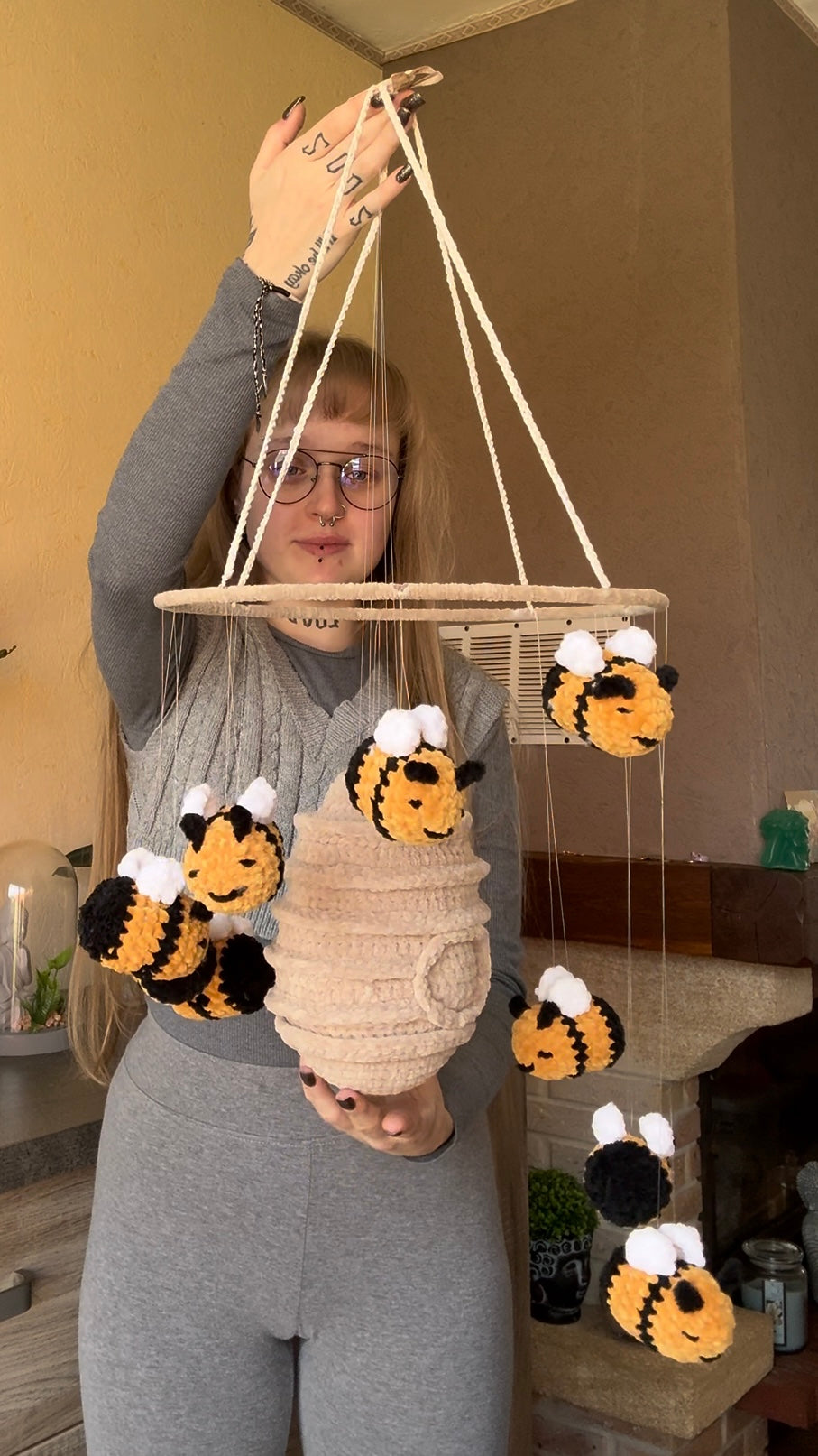 Décoration 7 Abeilles et sa Ruche