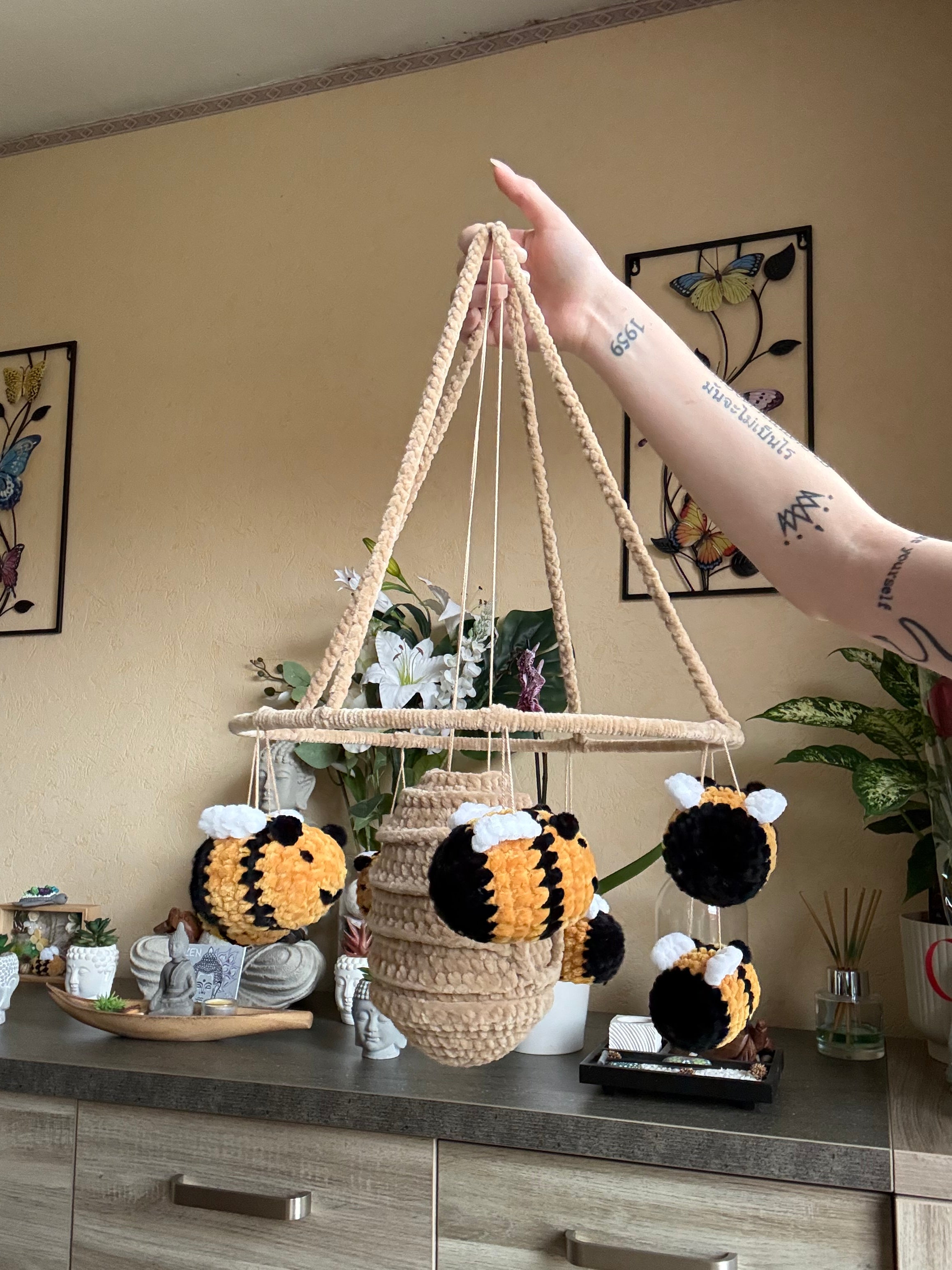Décoration 7 Abeilles et sa Ruche