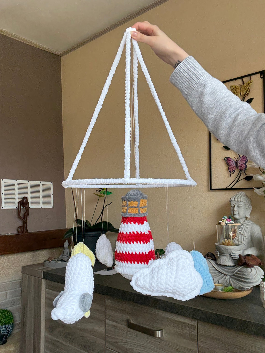 Décoration Mer Phare et Mouettes