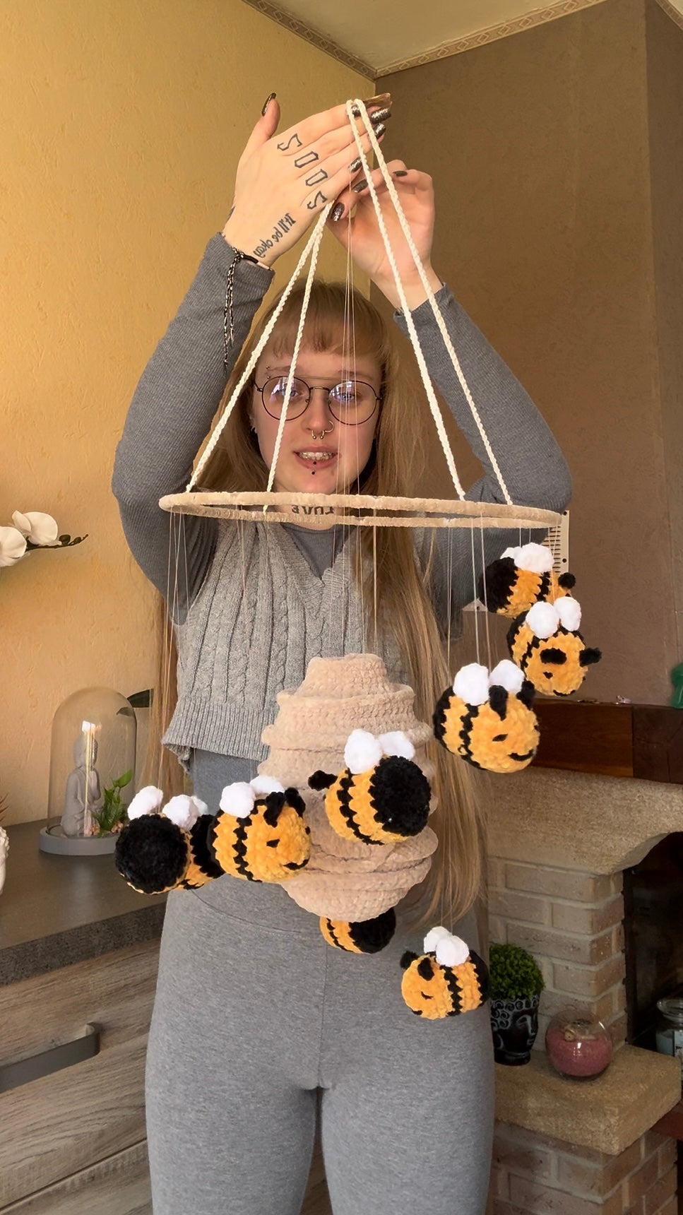 Décoration 7 Abeilles et sa Ruche