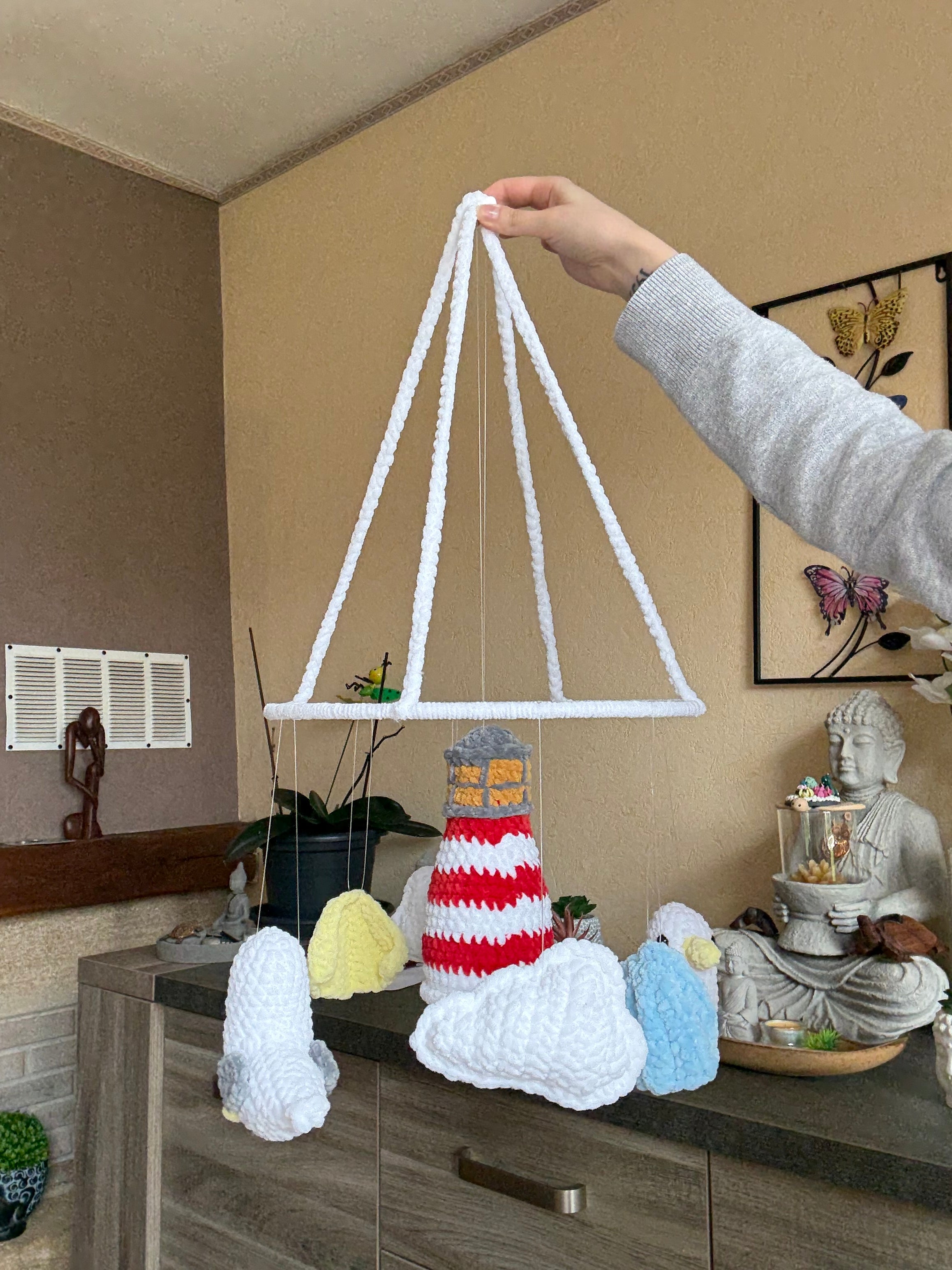 Décoration Mer Phare et Mouettes