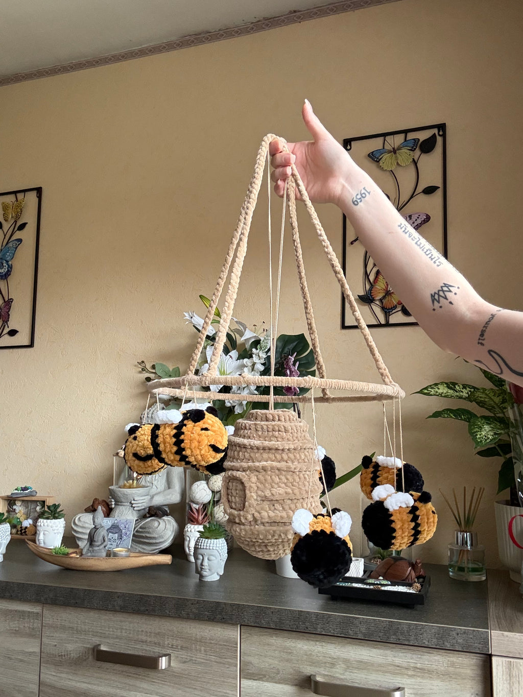 Décoration 7 Abeilles et sa Ruche