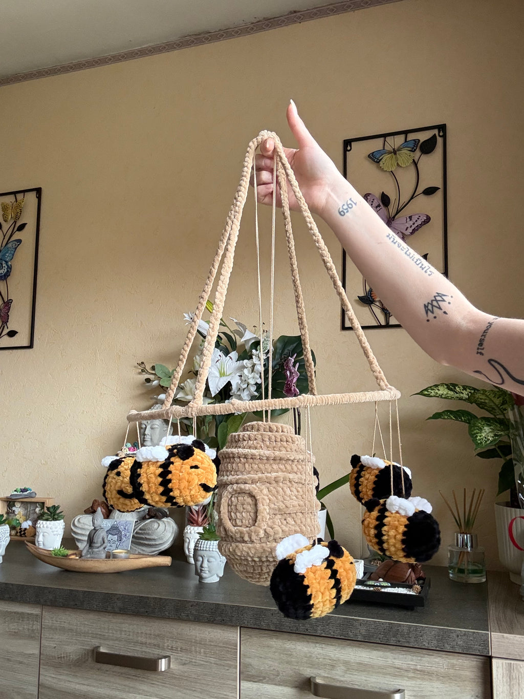 Décoration 7 Abeilles et sa Ruche