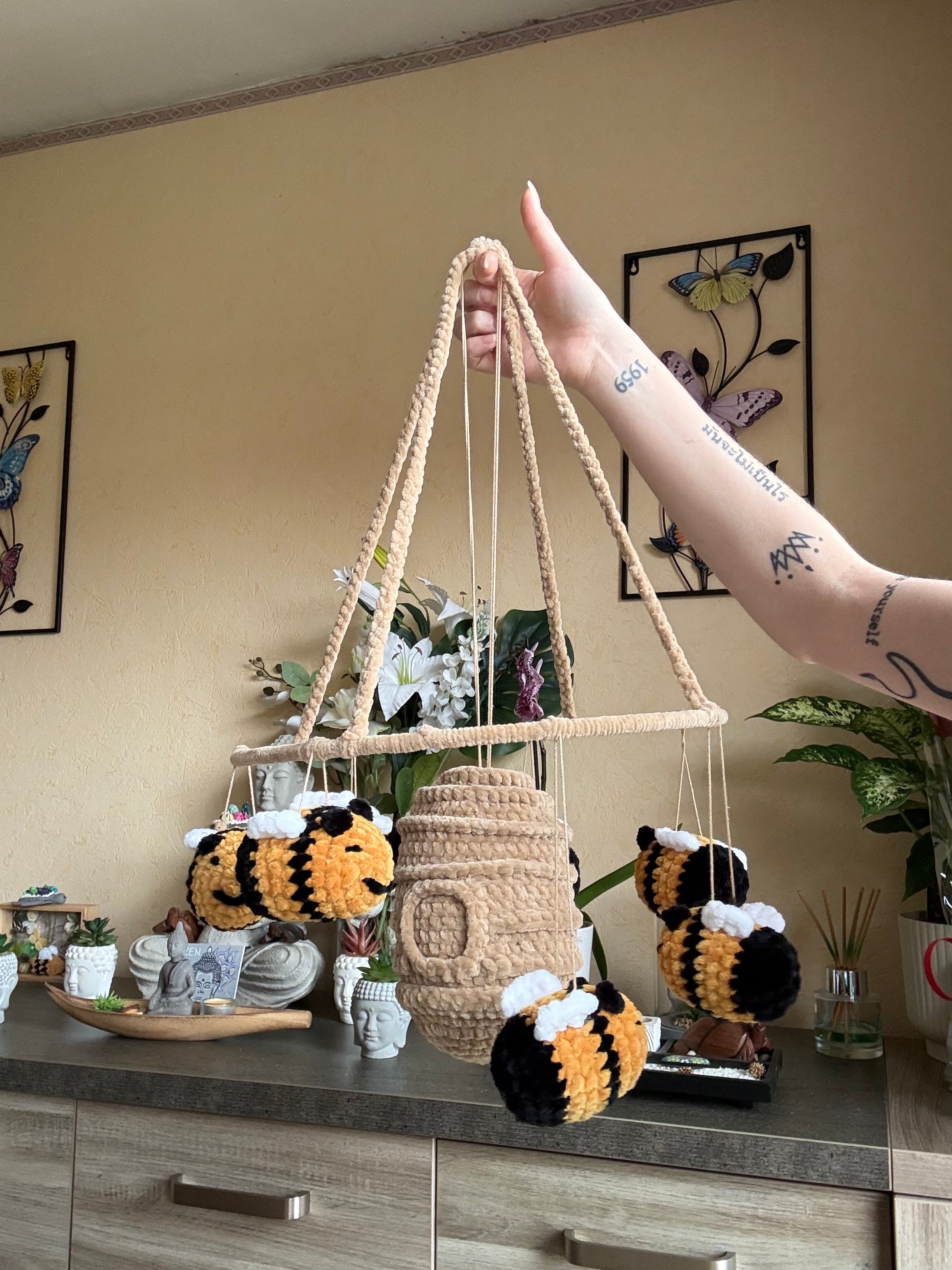 Décoration 7 Abeilles et sa Ruche