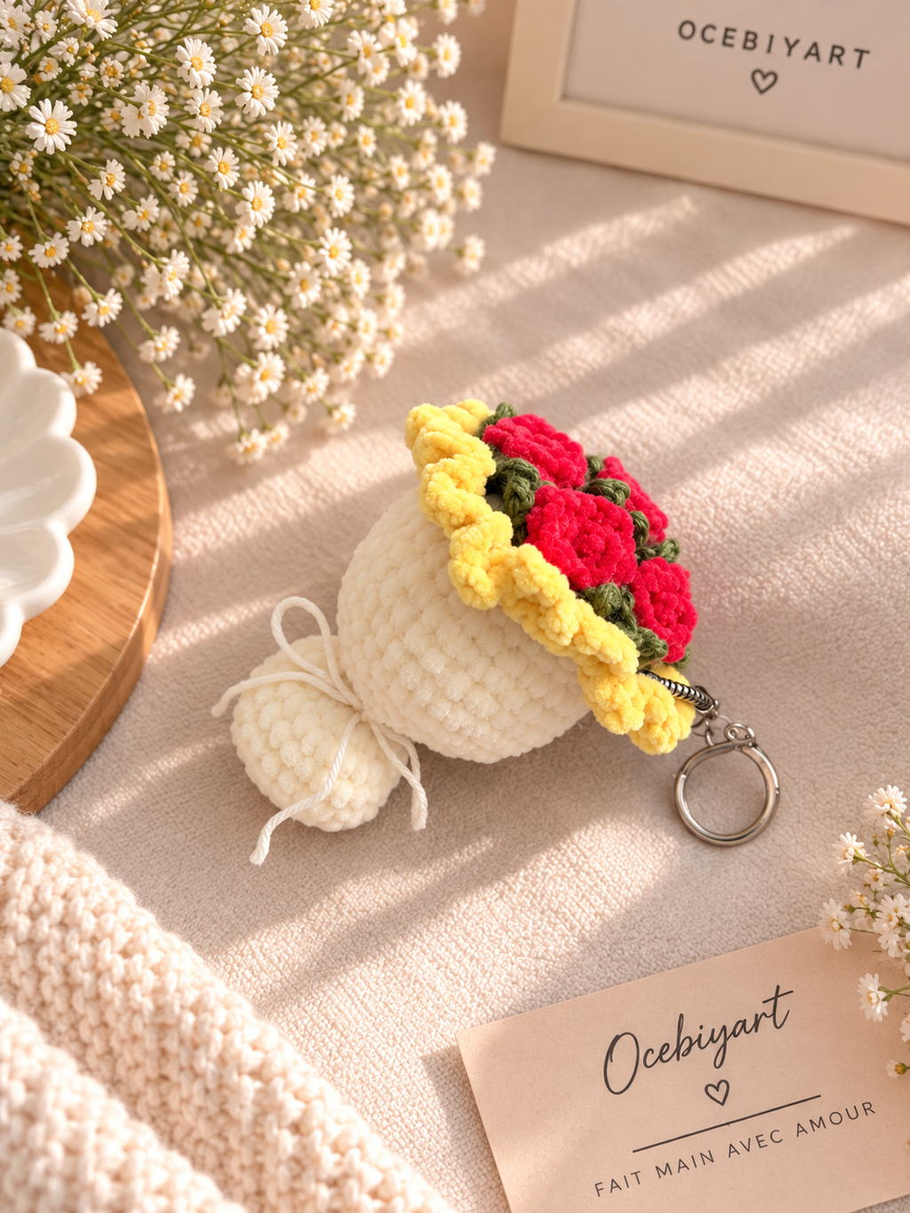 Porte clés Bouquet de fleurs