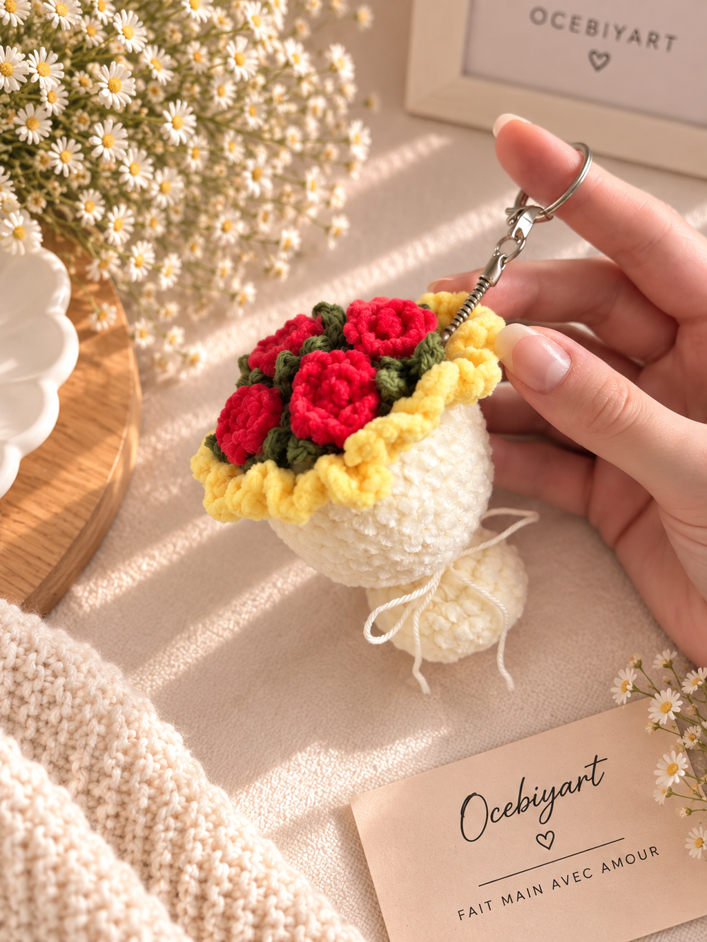 Porte clés Bouquet de fleurs