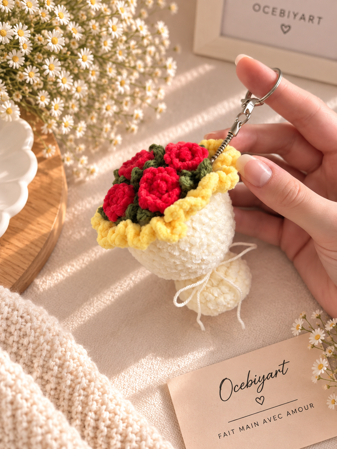 Porte clés Bouquet de fleurs