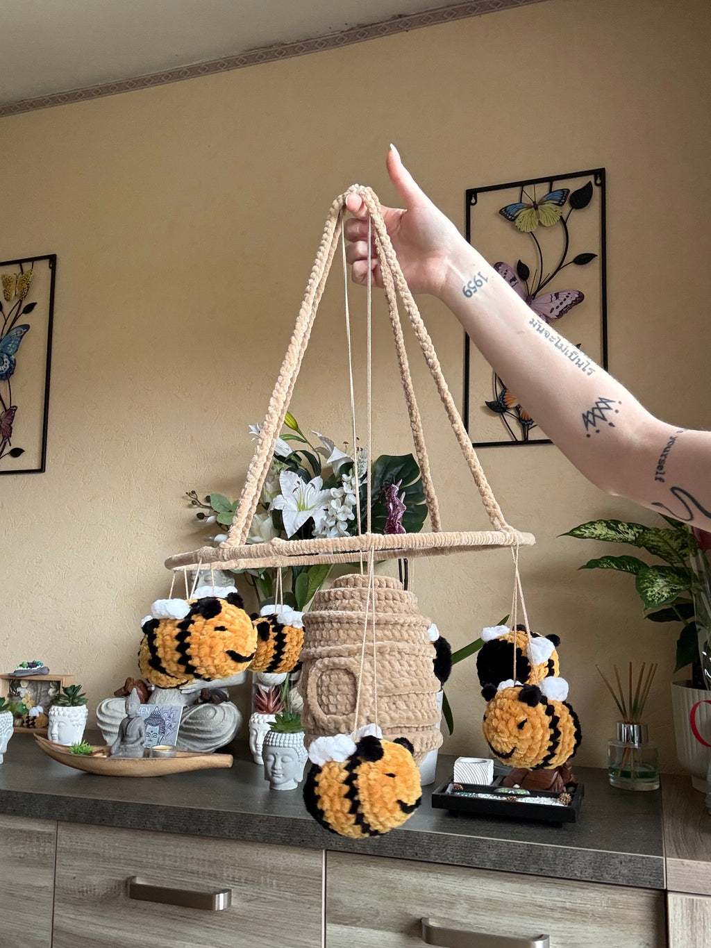Décoration 7 Abeilles et sa Ruche