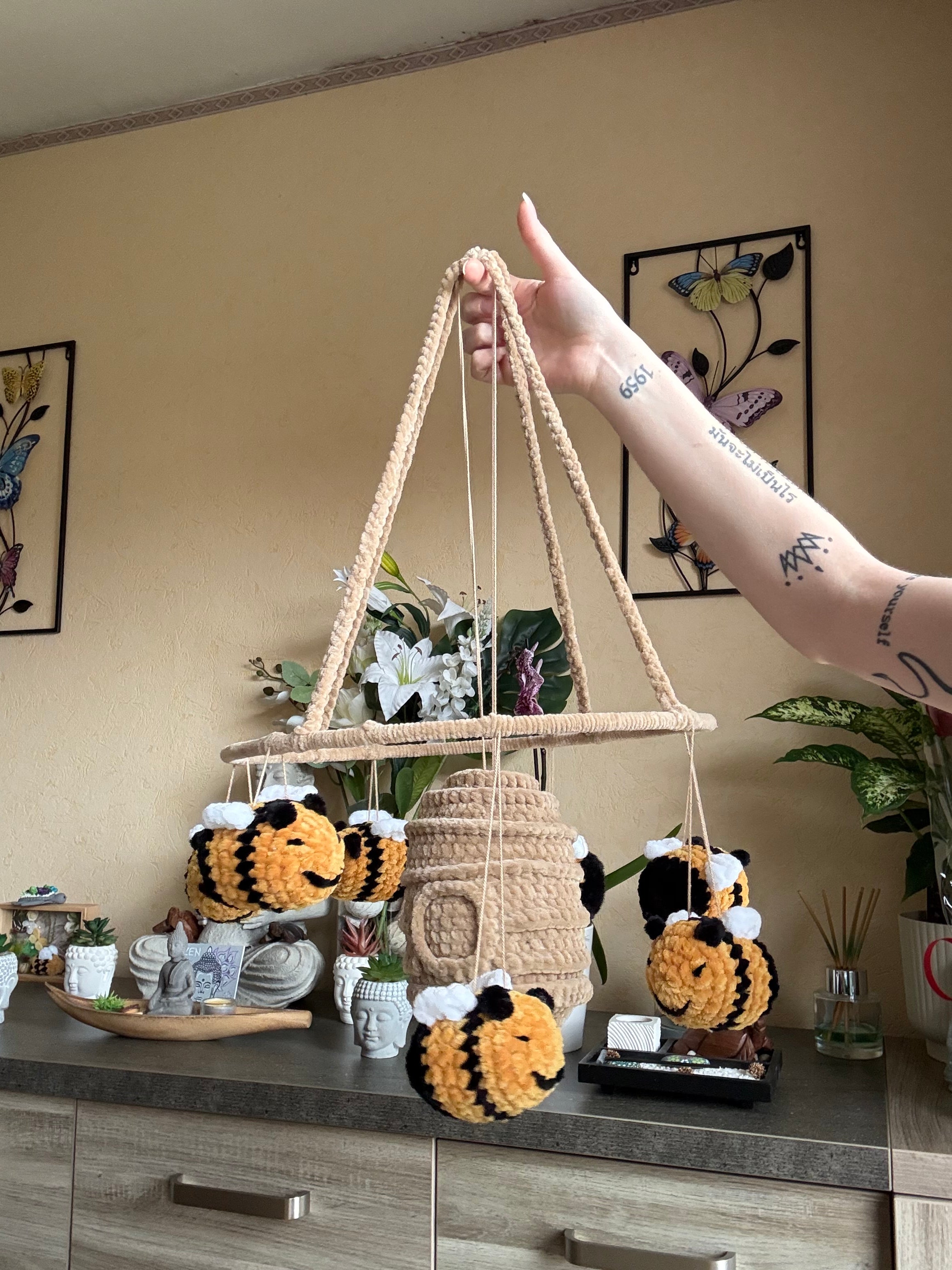 Décoration 7 Abeilles et sa Ruche