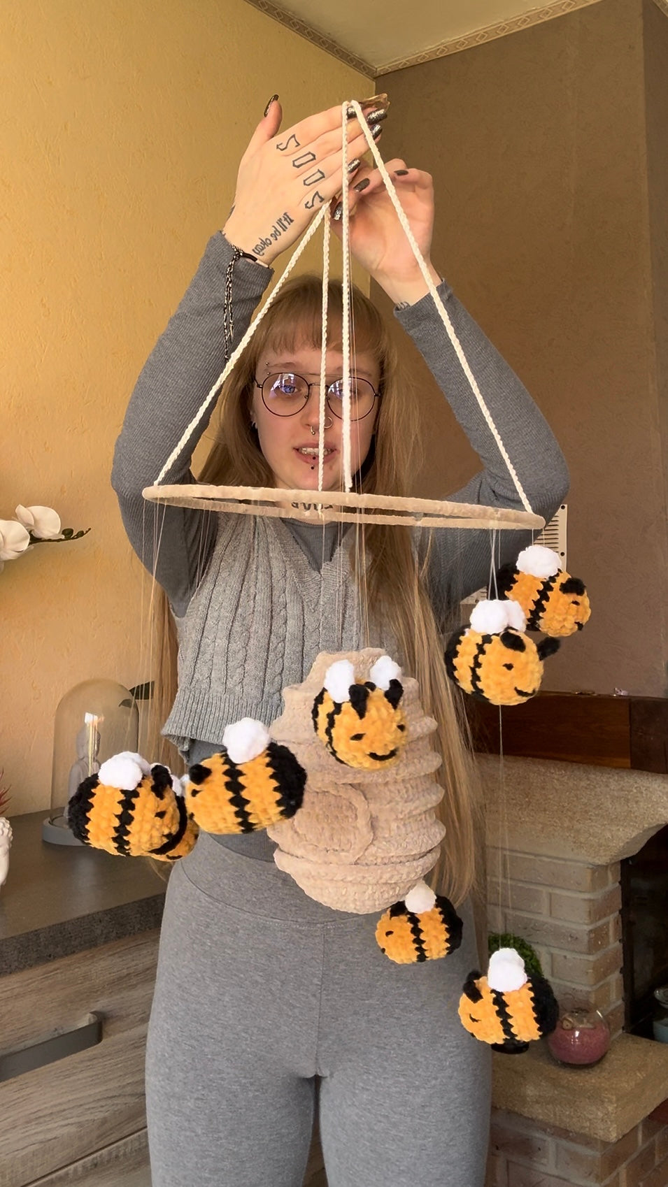 Décoration 7 Abeilles et sa Ruche