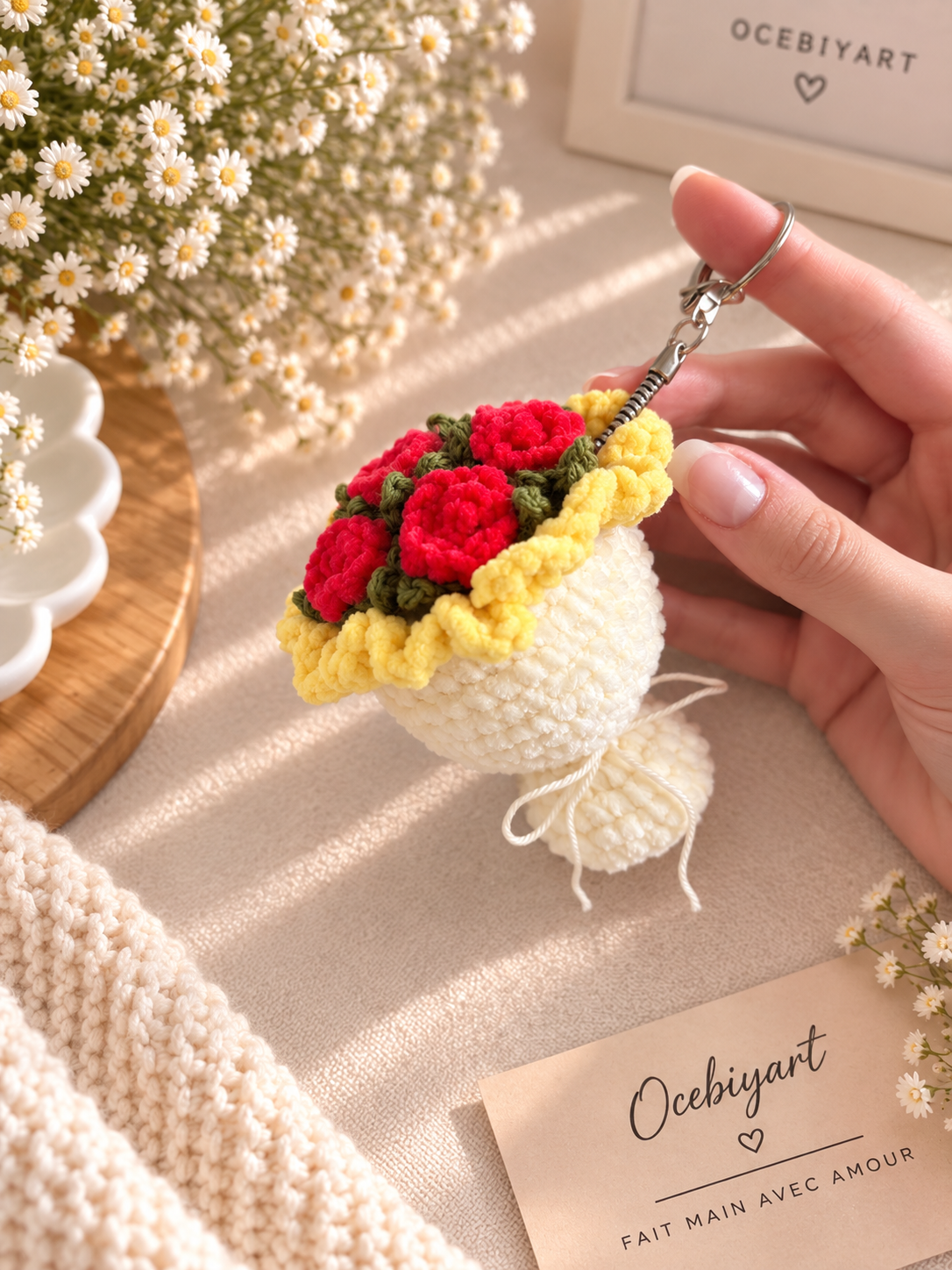 Porte clés Bouquet de fleurs
