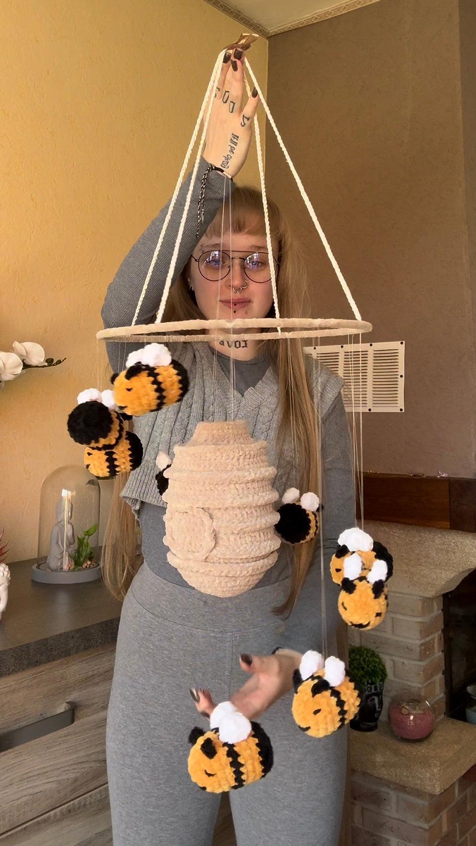 Décoration 7 Abeilles et sa Ruche