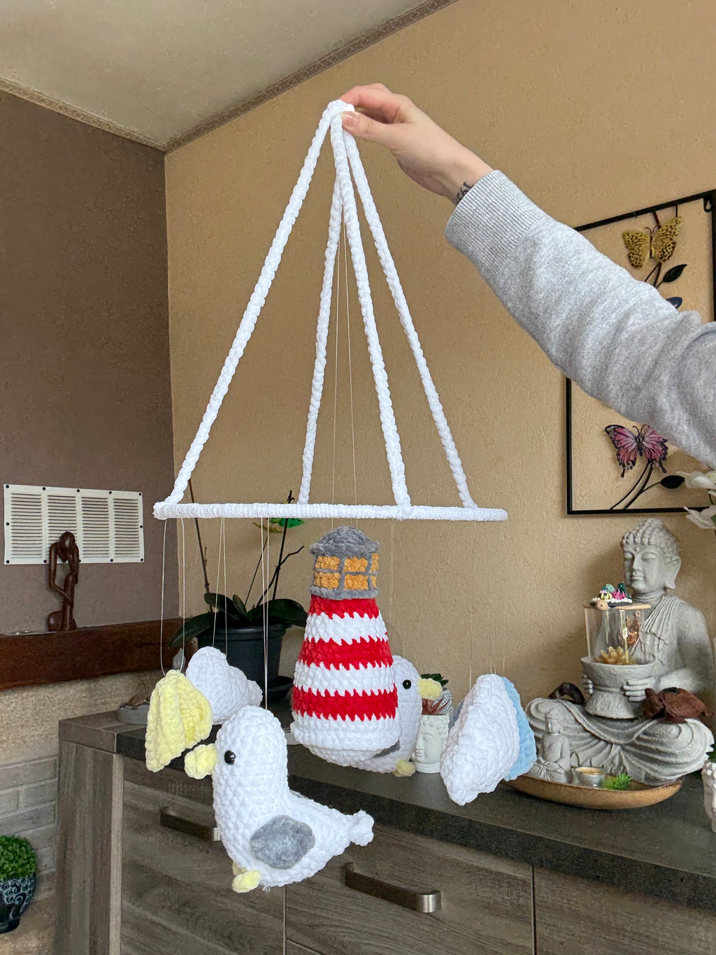 Décoration Mer Phare et Mouettes