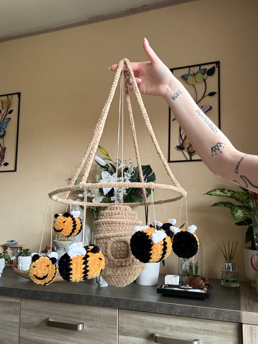 Décoration 7 Abeilles et sa Ruche