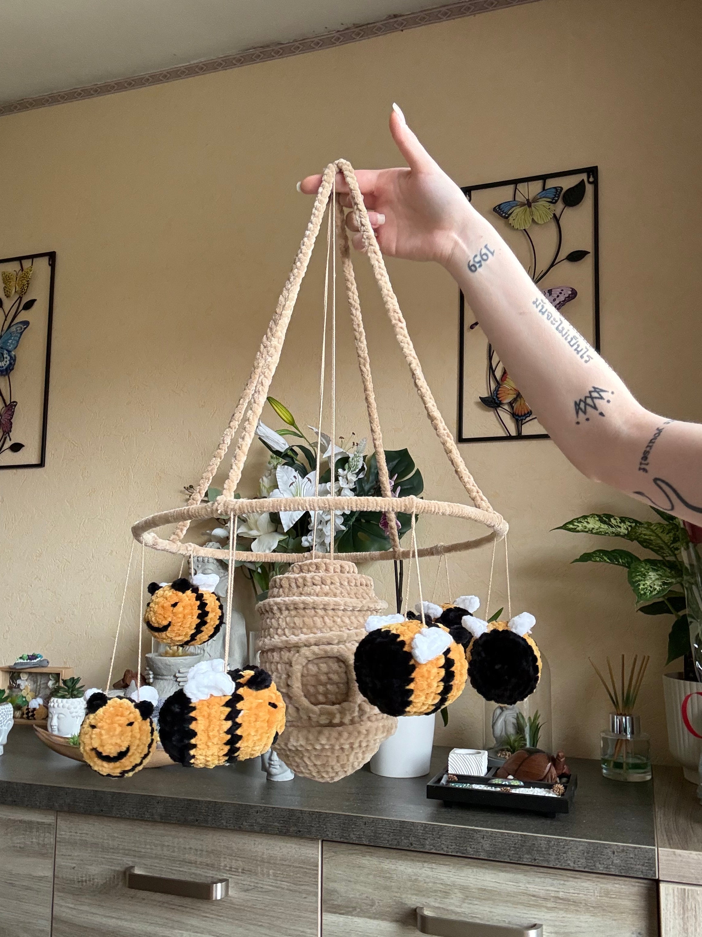 Décoration 7 Abeilles et sa Ruche