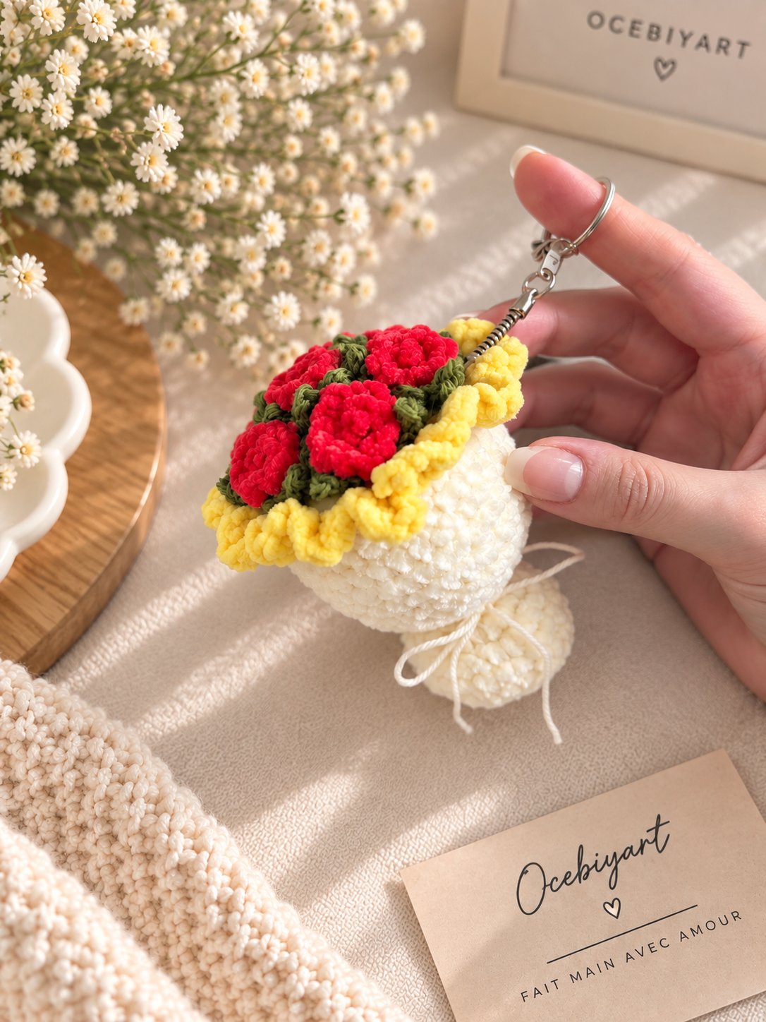 Porte clés Bouquet de fleurs
